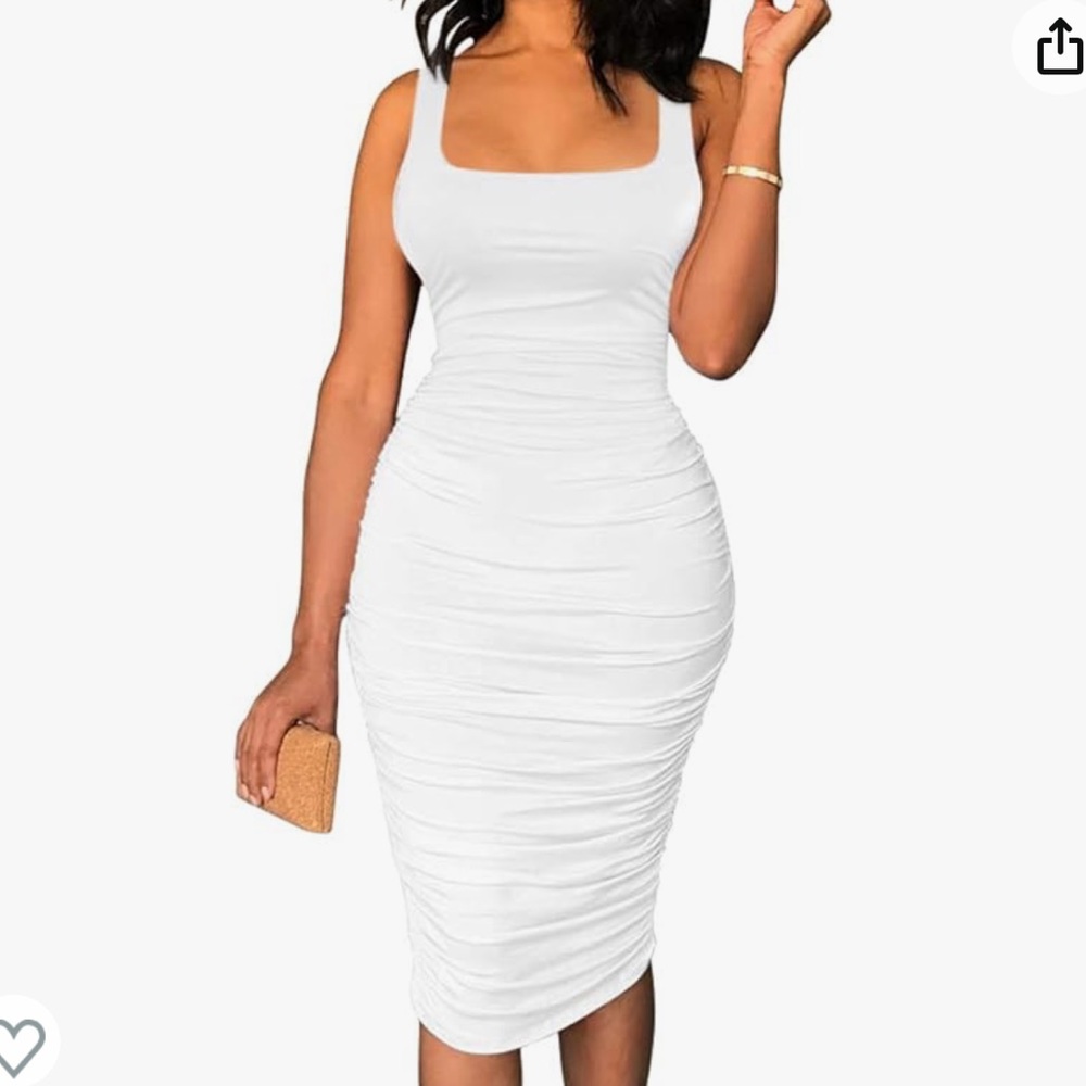 white body con graduation bridal shower bachelorette midi dress
